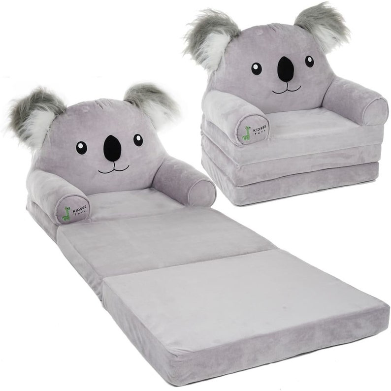 Kindersofa 3-teiliger klappbarer Sessel Schaumstoff Sitzfläche für Kinderzimmer Kleinkind Stuhl Kinder Sessel Leichtgewicht Baby koala