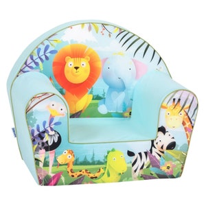 Siège en mousse Jungle Chaise pour tout-petit pour chambre d'enfant Fauteuil pour enfant Canapé léger pour bébé image 5