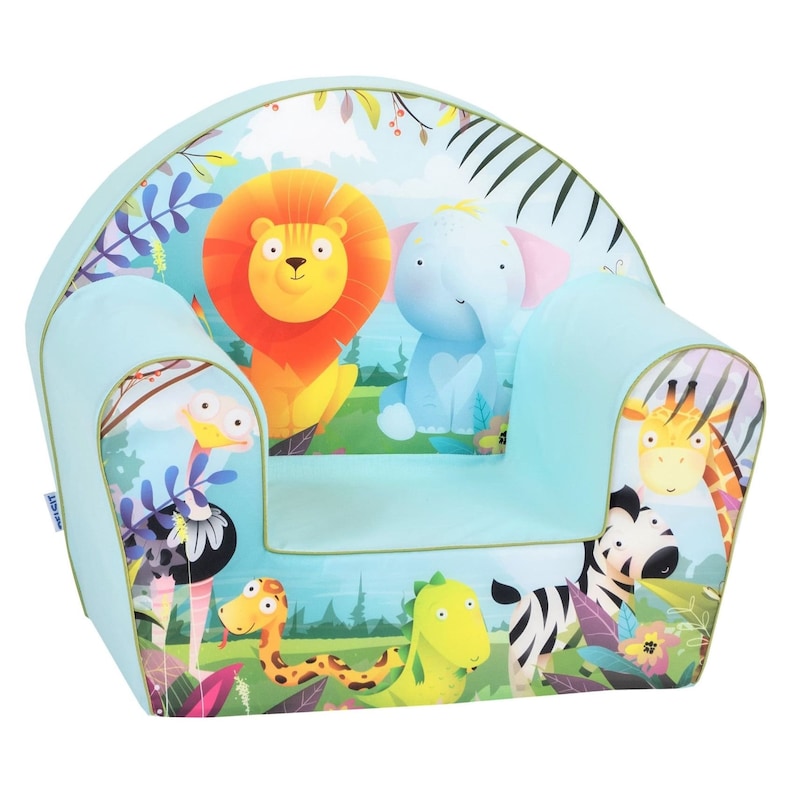 Siège en mousse Jungle Chaise pour tout-petit pour chambre d'enfant Fauteuil pour enfant Canapé léger pour bébé image 5