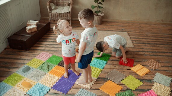 Alfombra Puzzle para Niños Bebe Infantil 9 Piezas, Alfombrillas de Espuma  EVA con Valla, Actividades Alfombrillas