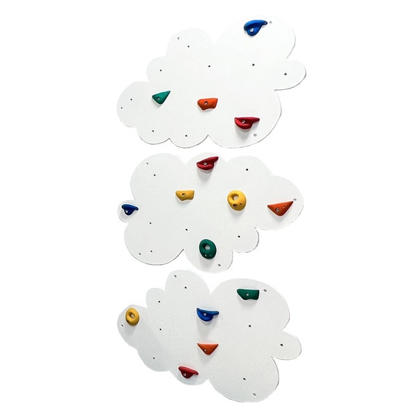 Indoor clouds climbing wall for children with handles | Sustainable children's climbing wall