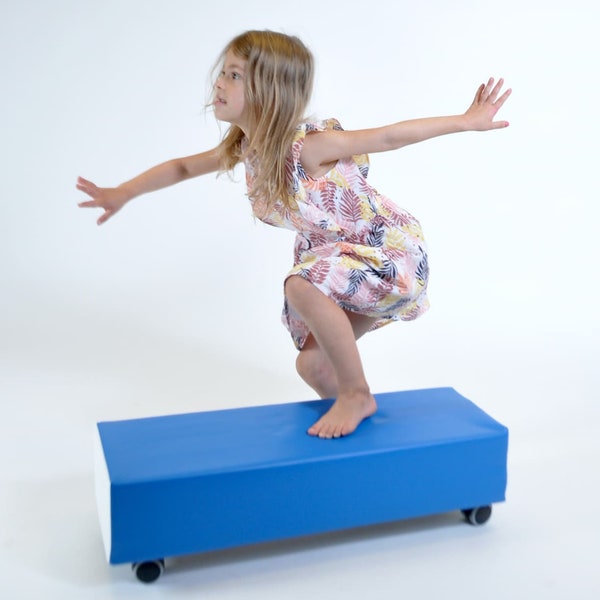 Rouleau souple long papa pour enfants | Cavalier bébé | Skateboard Soft Play | Aire de jeux intérieure