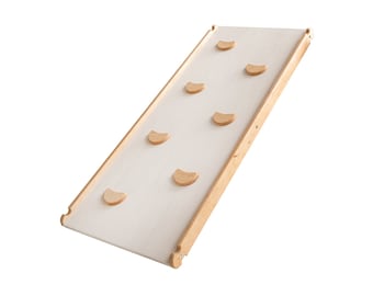 Toboggan intérieur double face 96x41 cm, Toboggan en bois à la maison pour usage intérieur, Toboggan en bois d'escalade pour échelles et aire de jeux