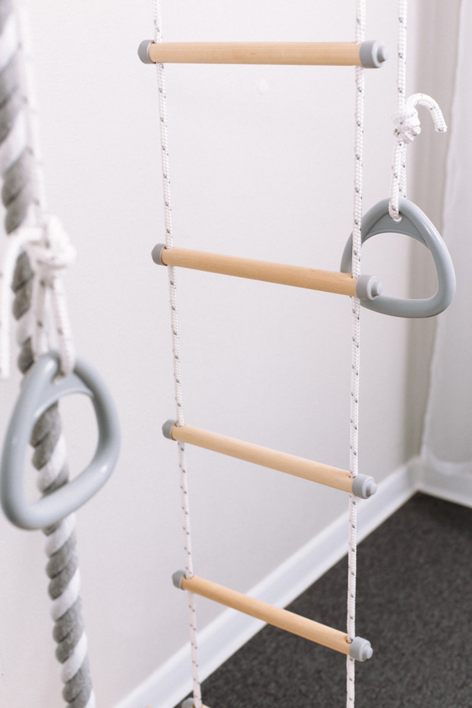 Wall mounted pull up bar with accessories chin up bar rope Etsy
