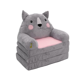 Kindersofa 3-teiliger klappbarer Sessel Schaumstoff Sitzfläche für Kinderzimmer Kleinkind Stuhl Kinder Sessel Leichtgewicht Baby cat