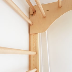 Wooden wall bars Kinder Wood, swedish ladder for kids, indoor playground, climbing frames, gymnastic ladder image 4