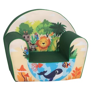 Siège en mousse Jungle Chaise pour tout-petit pour chambre d'enfant Fauteuil pour enfant Canapé léger pour bébé image 1