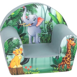 Siège en mousse Jungle Chaise pour tout-petit pour chambre d'enfant Fauteuil pour enfant Canapé léger pour bébé image 2