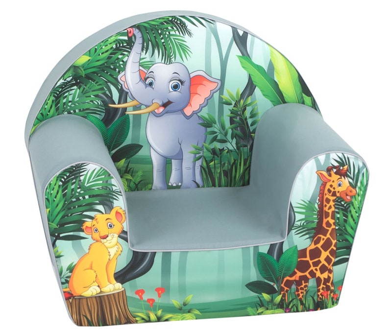 Siège en mousse Jungle Chaise pour tout-petit pour chambre d'enfant Fauteuil pour enfant Canapé léger pour bébé image 2
