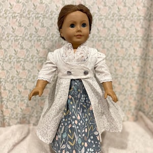 Historical Regency Pinafore Dress with Fichu