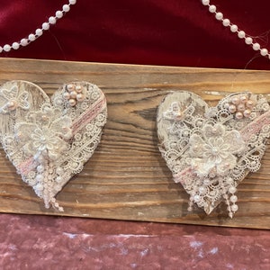 Double Victorian Heart Plaque