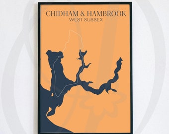 Chidham and Hambrook West Sussex A4 Print