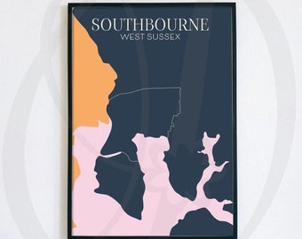 Southbourne West Sussex A4 Print