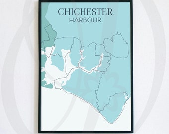 Chichester Harbour West Sussex A4 Print
