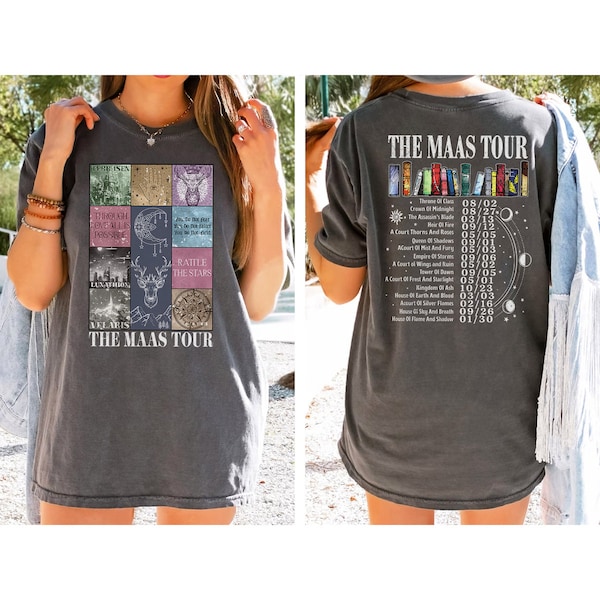 Vintage Sarah J. Maas Eras Tour Comfort Colors Shirt, The Maas Tour Tee, ACOTAR, Crescent City, Throne of Glass Merch, SJM, Book Lover Shirt