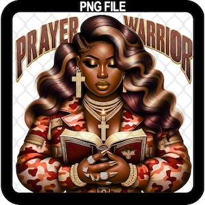 Black Girl Prayer Warrior Clipart | Black Girl Clipart | African American women in Prayer | Planner Stickers | Faith Clipart