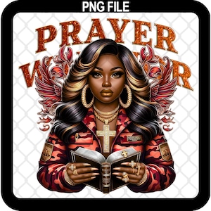 Black Girl Prayer Warrior Clipart | Black Girl Clipart | African American women in Prayer | Planner Stickers | Faith Clipart