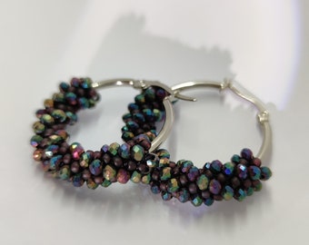 Stainless steel hoop earrings