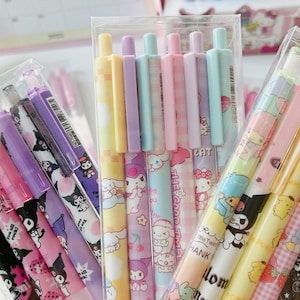 Niedlicher Gelstift-Set mit 6 Kawaii-Charakteren Familie Super Kawaii-Stiften Zurück zu Schulgeschenk Entzückendem Premium-Versorgungsmaterial