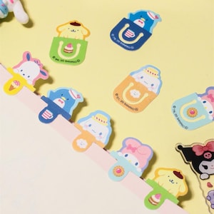 6 Styles Mini Plastic Bookmark Clips – 4cm x 2.5cm, Cute Design, Durable & Easy to Use