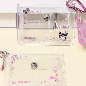 Clear Card Holder Mini Pouch – Cute 3D Coin Purse with Heart-Shaped Clip, Fits ID, Transit Cards & Keys, 11x7.8cm, 3 Adorable Designs