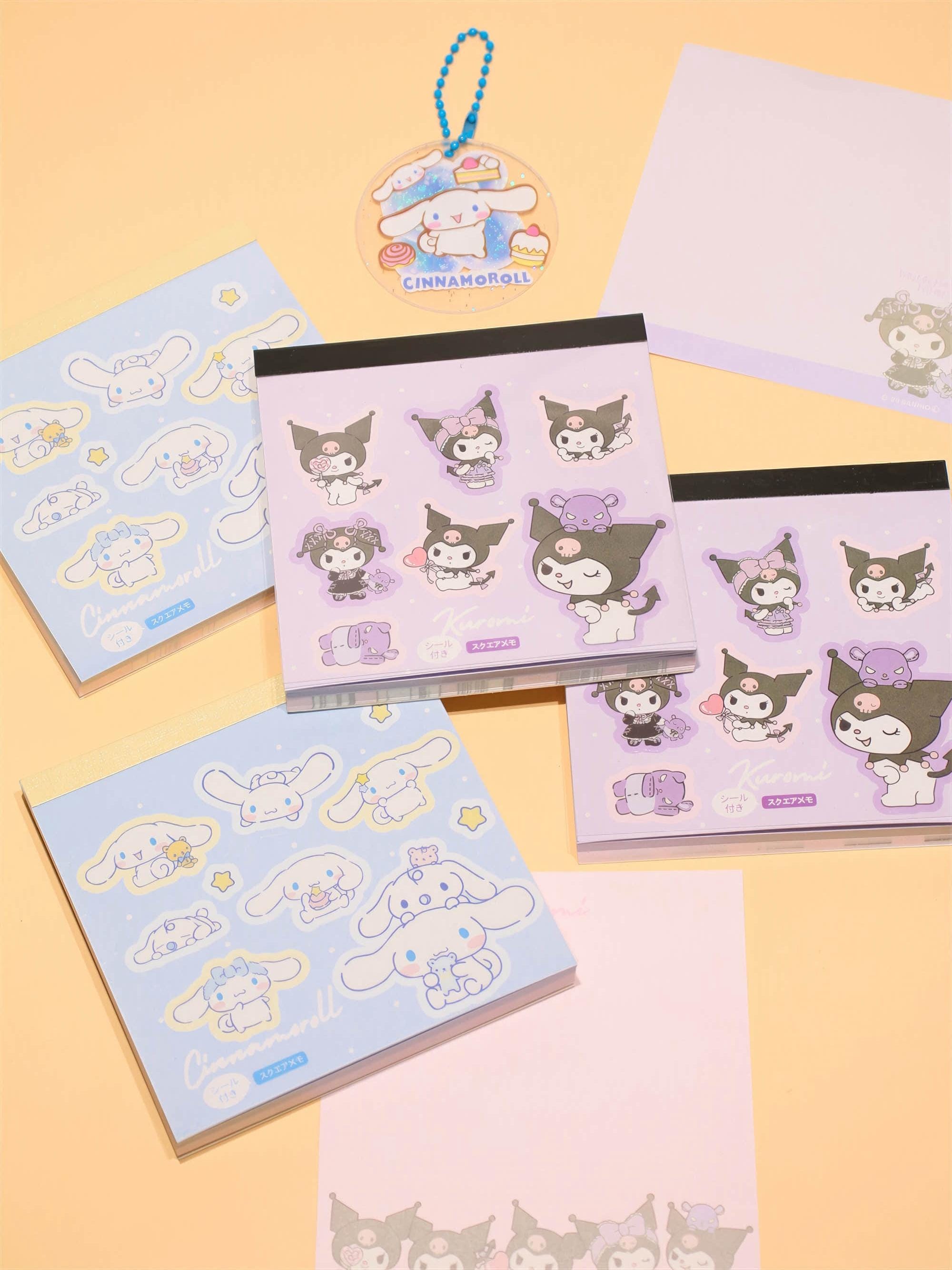 Cute Note Pad Set | Adorable Cartoon Memo Book with Stickers | 80 Pages for Students and Journaling, Kuku/Cinna