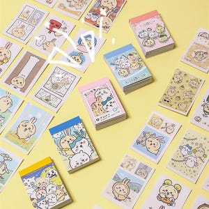Mini Sticker Book | Chiikawa/Hachiware/Usagi & Friends  Designs | Phone Case and Planner Stickers | 50 Unique Sheets