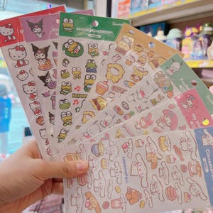 Juego de pegatinas de postres dulces / Material de PVC / 88 x 195 mm / 7 estilos disponibles para diarios y manualidades de bricolaje