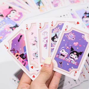 Cute Themed Playing Cards - Fun Party Game Cards for Gifting and Decor/ 5 Character