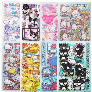 8 Characters! Lisenced Transparent Stickers Set/4 PC Cute Cartoon PET Stickers/Waterproof, Clear Print | 10cm x 16cm