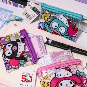 50th Anniversary Licenced Transparent PVC Pouch, 12.2x8.8cm, Zipper Closure, Cute Cartoon Design, 8 Characters