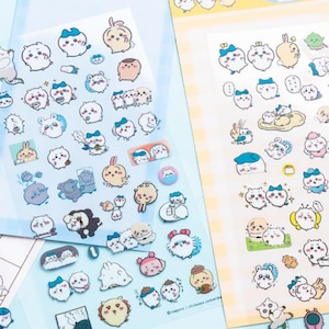 Cute Chiikawa Waterproof PVC Stickers | Decorative Cartoon Sticker for Journals, Notebooks, and Laptops | 20cm x 9cm PET Material