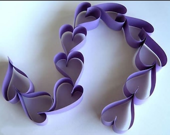 Handmade Heart Paper Chain Valentine's day decoration Heart Paper curtain hanging hearts garland