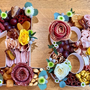 Versatile Fillable Gift Boxes - Craft Letter/Number Trays 28cm/11" for charcuterie, sweet, cupcakes, flower, chocolate, Strawberries & More