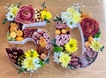 Versatile Fillable Gift Boxes - Craft Letter/Number Trays 28cm/11" for charcuterie, sweet, cupcakes, flower, chocolate, Strawberries & More