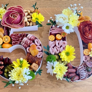 DIY Fillable Letter/ Number boxes 28cm/11 fruit charcuterie tray / sweet box / flower box / chocolate box /Strawberry box image 1