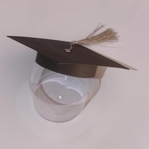 Caja de regalo de recuerdo de birrete de graduación 2025 - Sombrero de recuerdo Contenedor transparente para dinero o dulces para su idea de regalo de felicitaciones