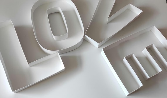 Boîte En Carton Mâché Lettre à Remplir – 20,8 Cm – Idéale Pour Bonbons, Cadeaux Et Déco Personnalisée