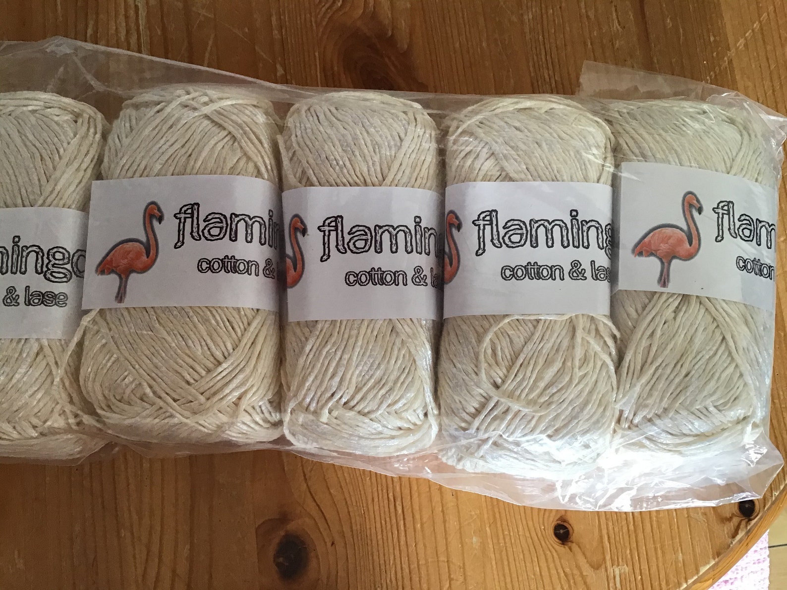 White and cream mix cotton and lace yarn 5 x 100g Etsy