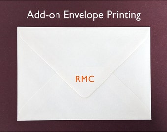 ADD ON - Impression d'enveloppes avec initiales en typographie pour de la papeterie personnalisée