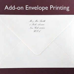 COMPLEMENTO - Impresión de sobres con dirección de retorno en tipografía para papelería personalizada