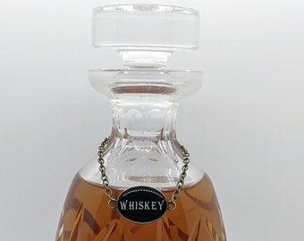 Etiquetas para decantadores de licor. Juegos personalizados. Colócalas en decantadores o botellas. ¡Incluye caja de regalo!