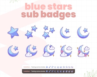 Starry Night BLUE | Sub/Bit Badges | Discord Role Badges | Twitch Discord Youtube