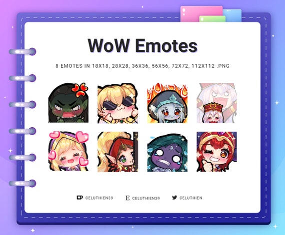 Warcraft Emote Bundle Twitch Discord Youtube Draka Chromie - Etsy