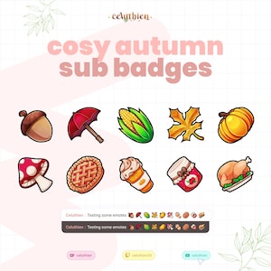 Cozy Autumn | Sub/Bit Badges | Twitch Discord Youtube