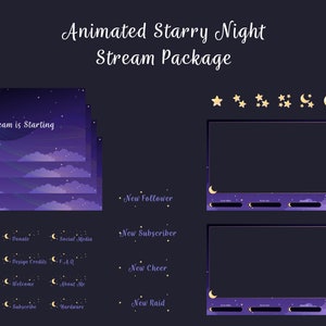 Paquete de transmisión de Twitch/Starry Galaxy