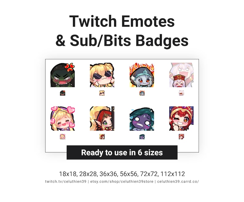 Warcraft Emote Bundle Twitch Discord Youtube Draka Chromie Etsy