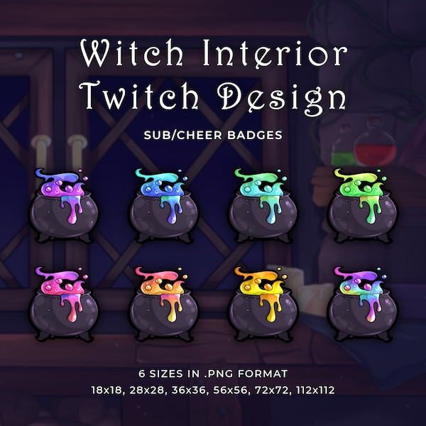 Witch | Cheer Bits Sub Badges | Twitch Discord Youtube
