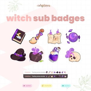 Hexe Sub Anstecker Lila | auf Twitch Discord Youtube