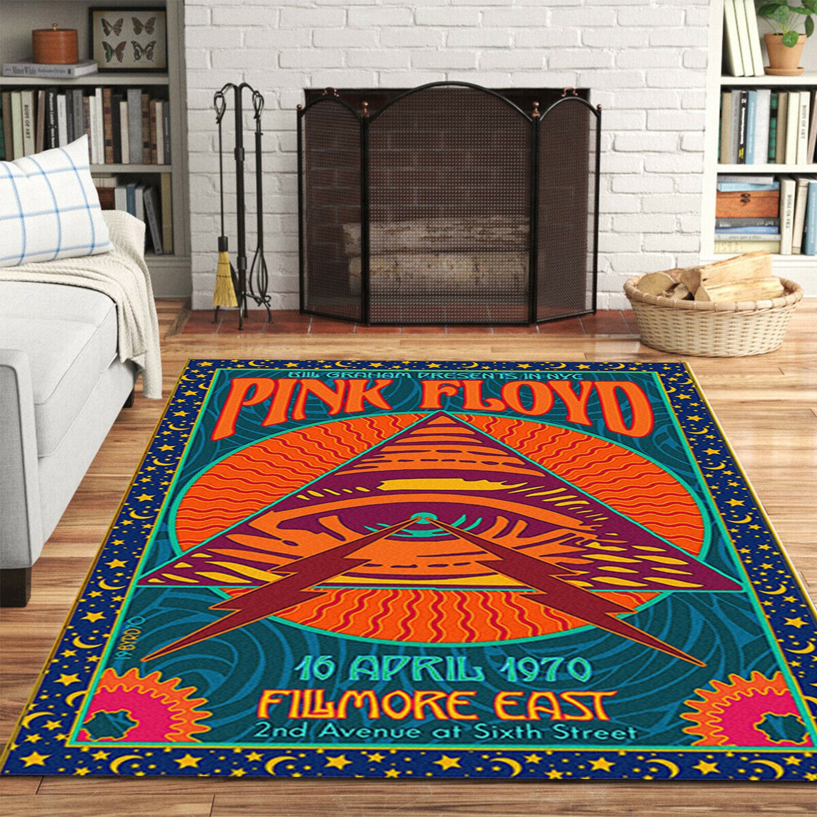 Pink Floyd 1970s Area Rug Legends Of Rock Collection Rug Etsy